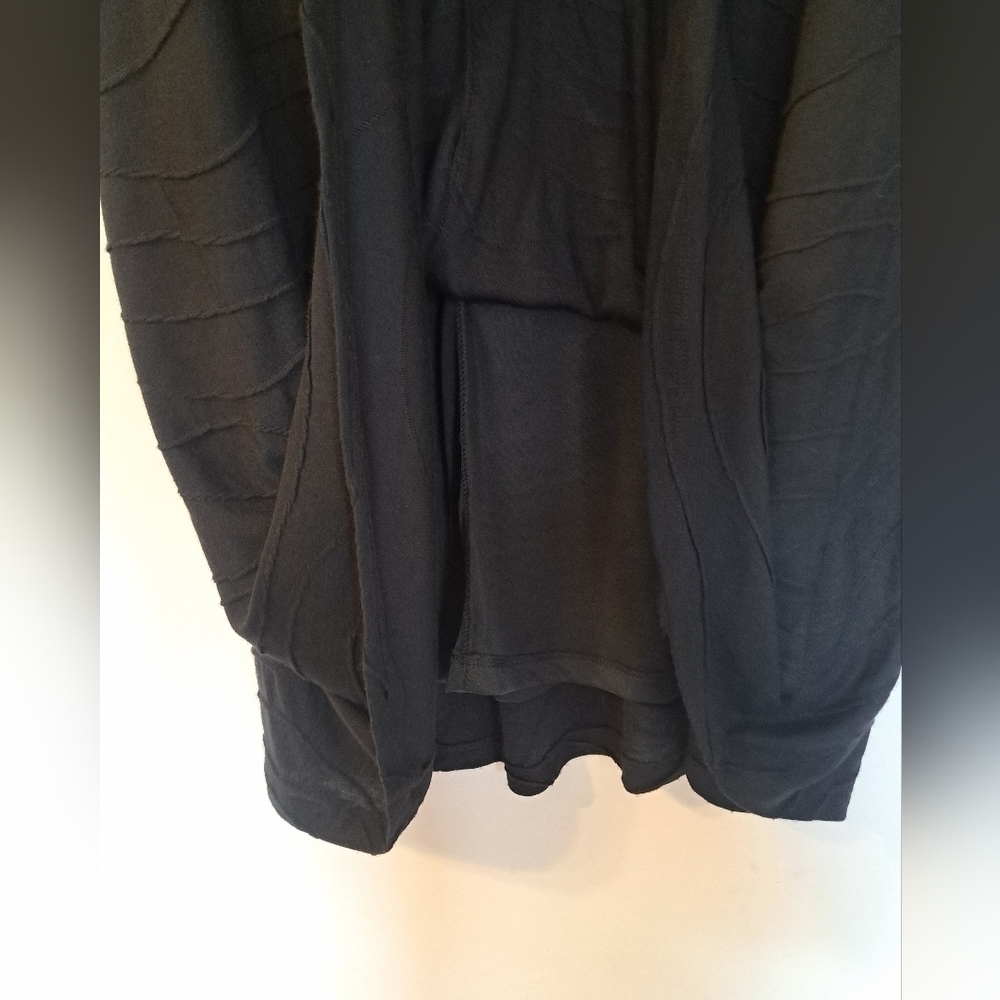 Women's Textured Knee Length Black Skirt Women's Plus Size XL - Picture 4 of 7